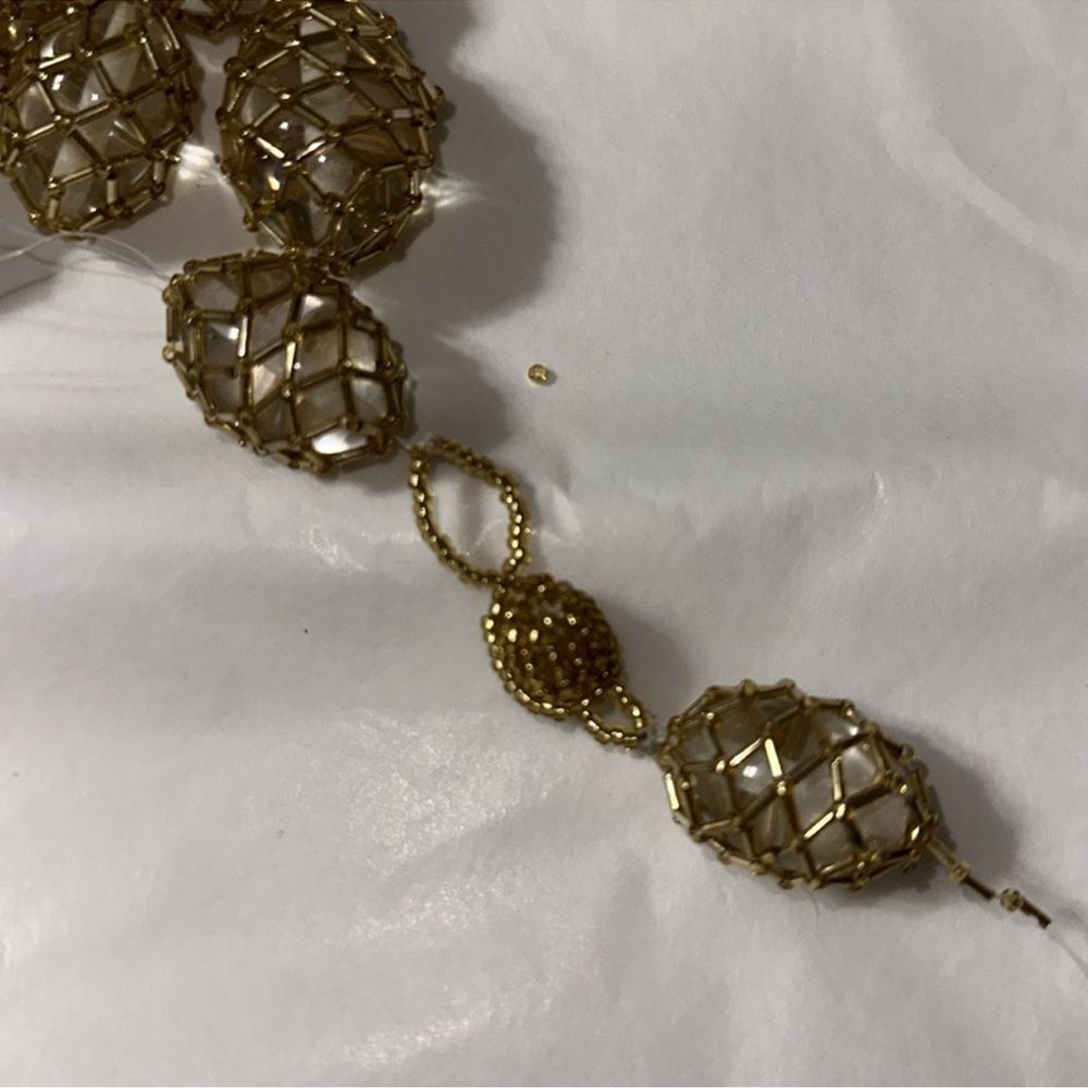 ZARA Chunky Gold Tone Resin Necklace for Parts Only - Picture 3 of 4
